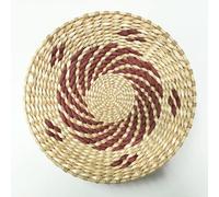 cesto di erbe marine, Cestino da parete rotondo in rattan intrecciato, multicolore, varie misure(K,20cm)