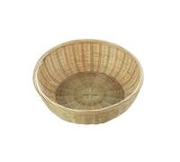 cesto di erbe tessuto da tavolo, cesto di frutta, Cestino for la frutta rotondo impilabile in bambù intrecciato fatto a mano, verde, diverse misure, for cucina di casa(L)