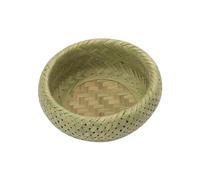 cesto di erbe tessuto da tavolo, cesto di frutta, Cestino rotondo impilabile for frutta e verdura, intrecciato a mano in bambù naturale, verde, diverse misure(Small)