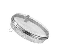 Cesto di essiccazione in acciaio inox, rete rotonda anti-mosche per frutta verdura erbe funghi pesci | supporto ventilato maglia fine grande setaccio durevole per cucina all'aperto stoccaggio cibo
