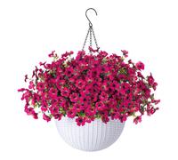 Cesto di fiori finti sospesi, regalo realistico per interni, casa, veranda