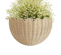 Cesto di fiori in vimini da appendere, decorazione rustica per la casa per camera da letto, ingresso, dormitorio, fattoria, soggiorno, giardino, appartamento, soluzione versatile ed elegante