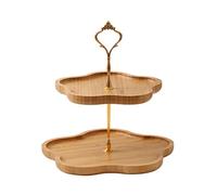 Cesto di Frutta 2/3 Tiers Bamboo Fruit Basket Holder Decorativo Fruit Bowl Stand Tavolo da Pranzo Tavolo da Pranzo Contatore Organizzatore Accessori da Cucina Cesto Portafrutta(B,2 Tier)