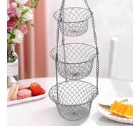 Cesto di frutta a 3 livelli sotto l'armadio Cesto da appendere in metallo