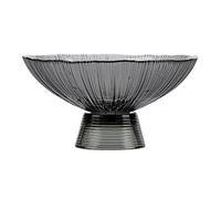 Cesto di frutta alto in vetro nero, grande, rotondo, per pane, snack, frutta, verdura, decorazione moderna per casa, cucina, bancone, tavolo, nero