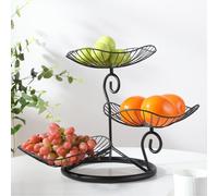 Cesto di Frutta Alzata Multistrato in Filo di Ferro Cesto Portaoggetti