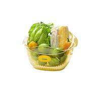 Cesto di frutta Bacinella For Lavare Le Verdure, Cestello Di Drenaggio, Simpatico Piatto For Frutta, Strumento For Lavare Il Riso In Soggiorno Domestico, Cestello For Filtrare La Frutta(Yellow,S)