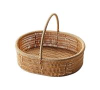 Cesto di frutta, cesto di frutta per la cucina | Organizzatore di conservazione degli alimenti | IMITAZIONE Vassoio di servizio di stoccaggio in rattan con maniglie per verdure a panino p