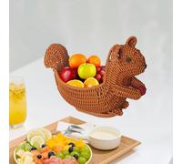 Cesto di frutta Cesto di pane a forma di animale in imitazione rattan per