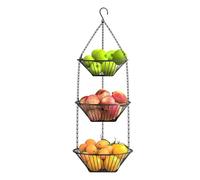 Cesto di frutta - ciotola di fruta per bancone da cucina, cestini di fruta appesa a filo a 3 livelli, organizzatore di stoccaggio del supporto di ferro | Cesto di frutta da cucina vegetale per snack