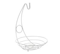 Cesto di frutta con gancio per banane, elegante contenitore per frutta, materiale sicuro che non scolorisce, per riporre snack in casa, decorativo per frutti, cestino in metallo, tavolo da