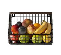 Cesto di frutta da controsoffitto, cesto di frutta per il bancone della cucina,Supporto per verdure in metallo a parete - Mensola per snack organizzatore anima