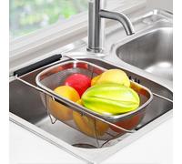 Cesto di frutta e verdura retrattile per uso domestico con filtro pieghevole in