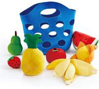 CESTO DI FRUTTA fruits basket HAPE gioco in stoffa E3169 kitchen world 8 PEZZI e