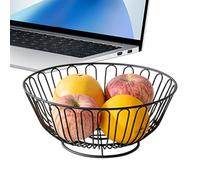 Cesto di frutta in filo, cesto di frutta in filo metallico - Counter Ciotola di immagazzinaggio delle verdure,Cestini di stoccaggio grandi per pane, supporto per ciotola in filo metallico per