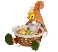 Cesto di frutta Scarecrow - Cesto autunnale per bambola sposatore, pacciamatura gnome cestino tessuto Candy bin | Cesto del Ringraziamento Streprows, decorazione in peluche autunnale Contenitore di