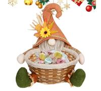 Cesto di frutta spaventapasseri - Spaventapasseri del Ringraziamento, decorazione autunnale unica | Centro da tavola , ornamenti fatti a mano, vassoio multilivello per , decorazione