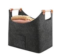 Cesto di legna pieghevole - TOTE Porta del log portatile | Robusto borsa stoccaggio in legno interno, cestino multifunzionale per il trasporto soggiorno, arredamento della cabina, campeggio esterno e