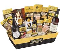 Cesto di Natale | Regalo Natalizio | Gran Emilia | Selezione Prodotti Emiliani Gourmet | 15 Pezzi | Ricettario Consorzio Parmigiano Reggiano | Sangiovese IGT | Sale Rosa Himalaya | Idea per Lui e Lei