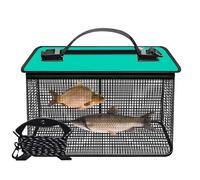 Cesto di pesce galleggiante - rete da portatile per pesce vivente, secchio pieghevole leggero | Gabbia a goccia traspirante per asciugatura rapida, ideale per il fiume Sea Lake, all'aperto, barc