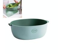 Cesto di raccolta per verdure a due piatti Cesto di frutta in plastica, colore: