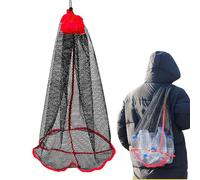 Cesto di - rete pieghevole in rete, telaio in acciaio pesante, gabbia galleggiante portatile, superficie rivestita durevole, design di trasporto facile | Porta di pesce in kayak per fidanzato pe