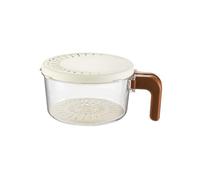 Cesto di scarico multiuso con affettaverdure integrato per lavare frutta, verdura e riso, progettato per un facile drenaggio e conservazione pieghevole (15 cm marrone)