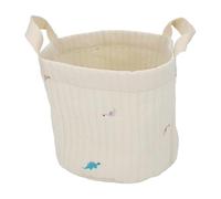 Cesto di stoccaggio da letto per bambini beige di grande capacità secchio di conservazione in cotone multifunzionale per i tessuti dei pannolini giocattoli (Dinosauro)