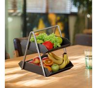 Cesto di stoccaggio di verdure da frutta Organizzatore da cucina a 2 livelli