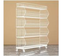 Cesto Di Verdure Da Frutta, Carrello Impilabile Del Cesto Del Filo Metallico Scaffali Promozionali Per Supermercati Multistrato Espositore Rack Per Farmacia Per La Cucina ufficio Dom(Size:90x45x140cm)