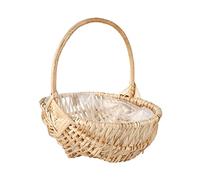 Cesto di Vimini con Manico, Cesto di Raccolta Intrecciato a Mano, Cesto da Picnic Cesto di Pane Intrecciato, Cesto di Fiori di Vimini per la Conservazione, Picnic(UN,2)