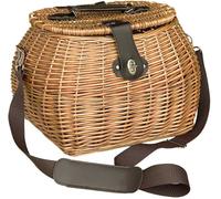 Cesto Funghi Lux in Vimini Con Tracolla Regolabile 32×27×H26 Cm - Raccolta Casta