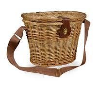 Cesto Funghi Vimini Ovale con Coperchio e Tracolla 34x25 h26 cm Oliver