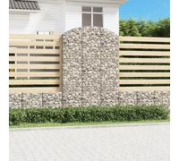 vidaXL Cesto Gabbione ad Arco 150x30x220/240 cm Ferro Zincato