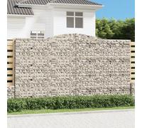 vidaXL Cesto Gabbione ad Arco 400x30x220/240 cm Ferro Zincato