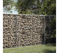 vidaXL Cesto Gabbione con Copertura 100x50x100 cm in Ferro Zincato, muro di gabbione, muro di sostegno a gabbione, recinzione di gabbione, gabbione