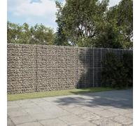 Cesto Gabbione con Copertura 1100x100x200 cm in Ferro Zincato, Gabion Cage for Landscaping, Outdoor Decoration, Rust-Resistant Metal Wire Mesh Basket, Easy Assembly No heavy-duty Garden Structure