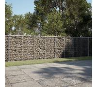 vidaXL Cesto Gabbione con Copertura 1150x100x100 cm in Ferro Zincato