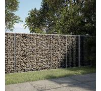 vidaXL Cesto Gabbione con Copertura 200x50x100 cm in Ferro Zincato, Muro di gabbione, Muro di Sostegno a gabbione, Recinzione di gabbione, gabbione