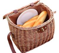 Cesto in | Cesti Da Esterno Con Coperchio | Intrecciato a Mano Grande Capienza per Libri Giocattoli Alimenti Fiori Bambole Funghi Soggiorno Camera Studio