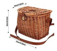 Cesto in - Cesto con Coperchio a Fungo di Grande Capacità - Intrecciato a Mano Grande Capienza per Libri Giocattoli Alimenti Fiori Bambole Funghi Soggiorno Camera Studio