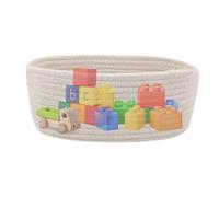 Cesto in corda di cotone, cestino per giocattoli in corda intrecciata, per la cameretta dei bambini, per libreria, mensole, dispensa, ufficio, scrivania, bancone d'ingresso, camera da letto, divano