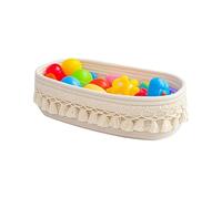 Cesto in corda di cotone, cesto per giocattoli con manico, organizer per la casa per riporre vestiti, bagno, lavanderia, dispensa, doccia, dormitorio, soggiorno, camera dei bambini, mensole