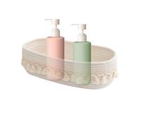 Cesto in corda di cotone intrecciato, con manico, organizer per vestiti, bagno, lavanderia, doccia, dormitorio, soggiorno, cameretta dei bambini, scaffali