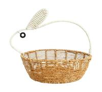 Cesto in finto rattan a forma di coniglio-cesto 30 x 25 x 9 cm, vimini, portaoggetti decorativo | decorazioni natalizie, regali di festa, conservazione quotidiana per la casa e le organizzazioni della