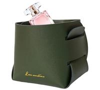 Cesto in pelle | Scatola portaoggetti in PU - Cestino pieghevole Catchall, vassoio rettangolare Organizer Box Home Decor per bagno, soggiorno, camera da