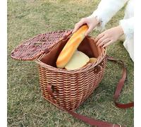 Cesto in per Contenere,Cesto con Coperchio a Fungo di Grande Capacità | Intrecciato a Mano Grande Capienza per Libri Giocattoli Alimenti Fiori Bambole Funghi Soggiorno Camera Studio