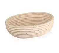 Cesto in rattan per impasto per pane 1,5 kg 28 x 22 x 9 cm