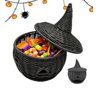 Cesto in tessuto a forma di , decorazione per la scrivania, per feste | Cesto in tessuto a forma di zucca, decorazioni per il caminetto della scrivania di Halloween, cestino di caramelle per le