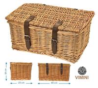 CESTO IN VIMINI Dimensione 40 x 23 x h19cm ANTERIORE o POSTERIORE per Bicicletta